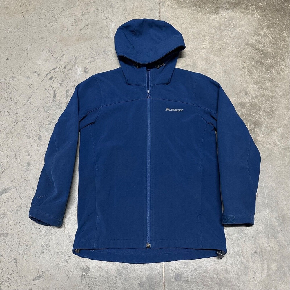 Youth Macpac Full Zip Jacket Size 10 Years Fleece Lined Navy Blue‎ Distressed